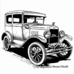 Vintage Ford Model T Coloring Pages 1