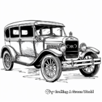 Vintage Ford Model T Coloring Pages 2