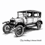 Vintage Ford Model T Coloring Pages 3