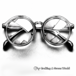 Vintage Horn-rimmed Glasses Coloring Pages 3