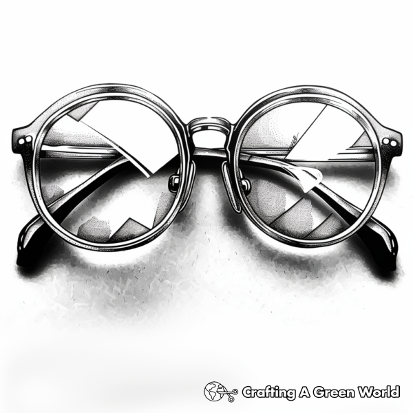 Glasses Coloring Pages - Free &amp; Printable!