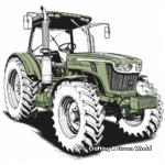 Vintage John Deere Tractor Coloring Pages 3