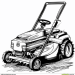 Vintage Lawn Mower Coloring Pages 2