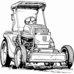 Vintage Lawn Mower Coloring Pages 3