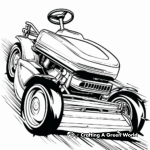Vintage Lawn Mower Coloring Pages 4