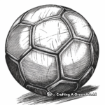Vintage Leather Soccer Ball Coloring Pages 1