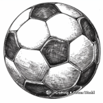 Vintage Leather Soccer Ball Coloring Pages 3