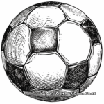 Vintage Leather Soccer Ball Coloring Pages 4