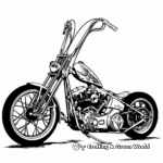 Vintage Lowrider Motorcycle Coloring Pages 2