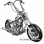 Vintage Lowrider Motorcycle Coloring Pages 4
