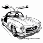 Vintage Mercedes-Benz 300SL Gullwing Coloring Pages 2