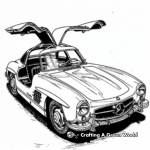 Vintage Mercedes-Benz 300SL Gullwing Coloring Pages 3