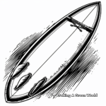 Vintage Noserider Surfboard Coloring Pages 3