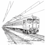 Vintage Passenger Train Coloring Sheets 1