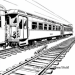 Vintage Passenger Train Coloring Sheets 2