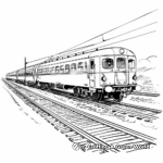 Vintage Passenger Train Coloring Sheets 3