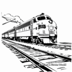 Vintage Passenger Train Coloring Sheets 4