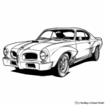 Vintage Pontiac GTO Muscle Car Coloring Pages 1