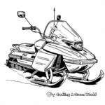 Vintage Snowmobile Coloring Pages 1