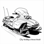 Vintage Snowmobile Coloring Pages 2