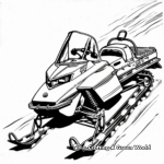 Vintage Snowmobile Coloring Pages 3