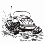 Vintage Snowmobile Coloring Pages 4