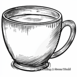 Vintage Style Coffee Cup Coloring Pages 1