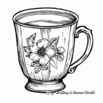 Vintage Style Coffee Cup Coloring Pages 3