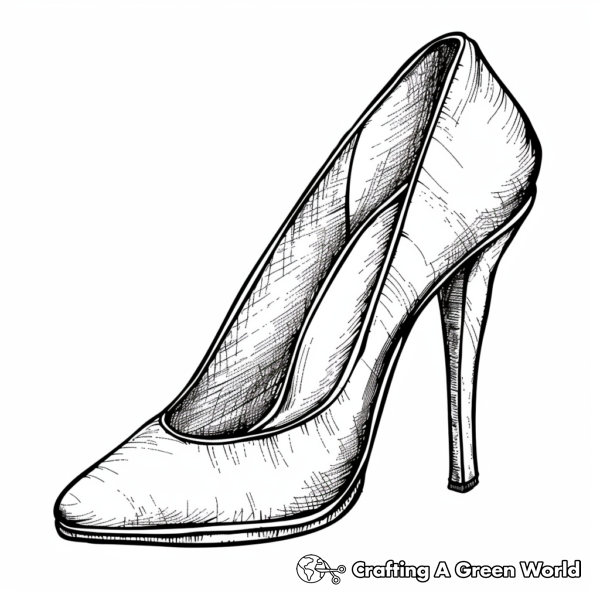 High Heel Coloring Pages - Free &amp; Printable!