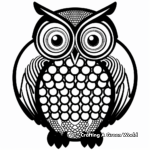 Vintage Style Psychedelic Owl Coloring Pages 3