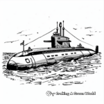 Vintage Submarine Coloring Pages: Back in Time 1
