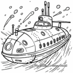 Vintage Submarine Coloring Pages: Back in Time 4