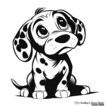 Vivid Lisa Frank Dalmatian Puppy Coloring Pages 3