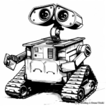 Wall-E Character Coloring Pages for Children 1