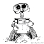 Wall-E in a Space Suit Coloring Pages 1