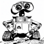 Wall-E in a Space Suit Coloring Pages 2