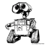 Wall-E in a Space Suit Coloring Pages 4