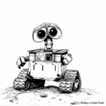 Wall-E in Space Coloring Pages 4