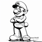 Waluigi in Different Costumes: Costume Variety Coloring Pages 1