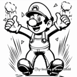 Waluigi in Mario Party: Party-Scene Coloring pages 1