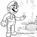 Waluigi in Mario Party: Party-Scene Coloring pages 4