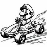 Waluigi Kart: Mario Kart Racing Coloring Pages 1