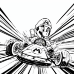 Waluigi Kart: Mario Kart Racing Coloring Pages 3