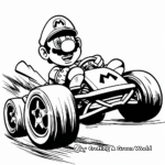Waluigi Kart: Mario Kart Racing Coloring Pages 4
