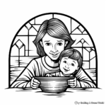 Water and the Holy Spirit Baptism Coloring Pages 1