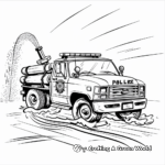 Water Cannon Police Truck Coloring Pages 1
