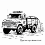 Water Cannon Police Truck Coloring Pages 2