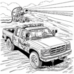 Water Cannon Police Truck Coloring Pages 3