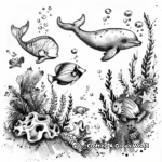 Watercolor Ocean Life Coloring Pages 3