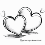 Wedding Themed Two Hearts Coloring Pages 2